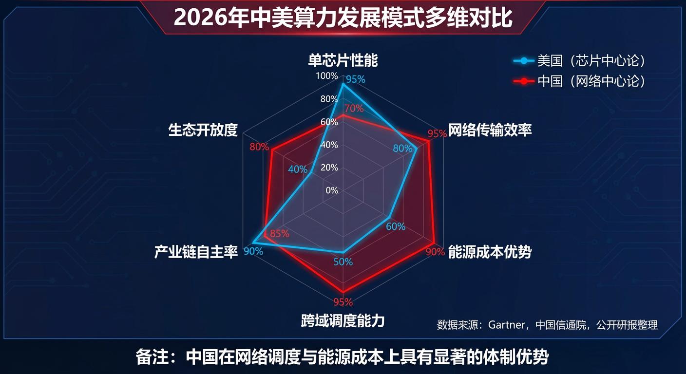2026年中美算力发展模式多维对比